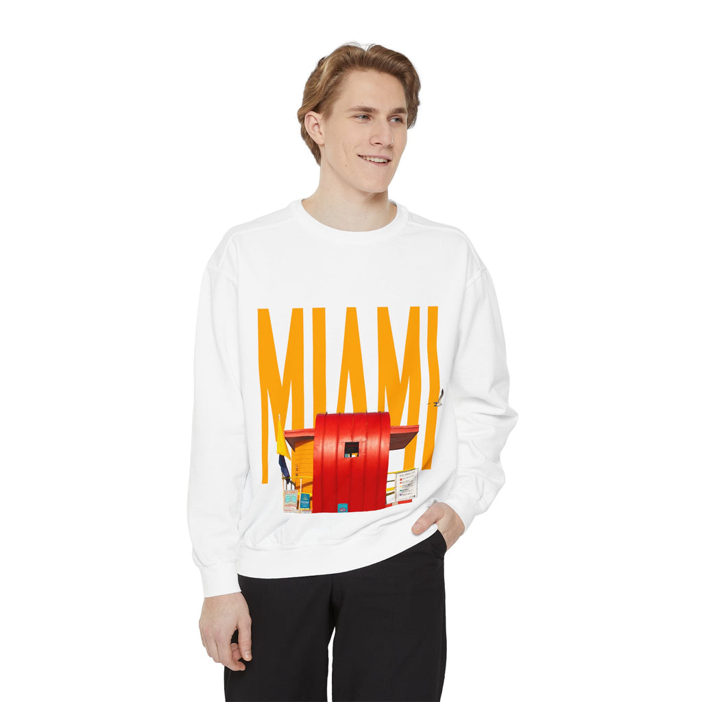 Miami Unisex Garment-Dyed Sweatshirt