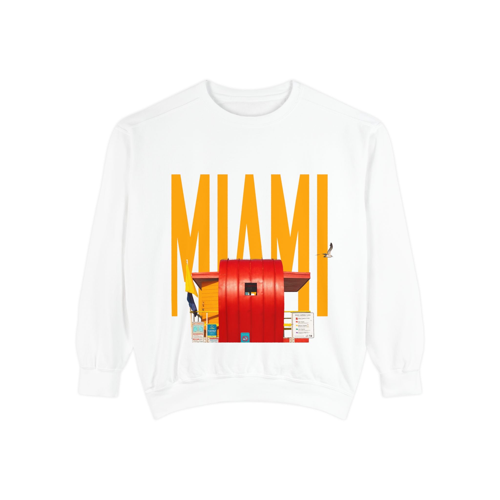Miami Unisex Garment-Dyed Sweatshirt