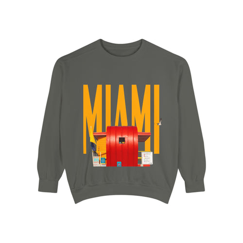 Miami Unisex Garment-Dyed Sweatshirt